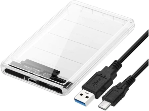 2.5 Sata Type C Usb 3.1 Usb 3.0 Şeffaf Harici Ssd Hdd Hard Disk Kutusu 4389 ürün görseli