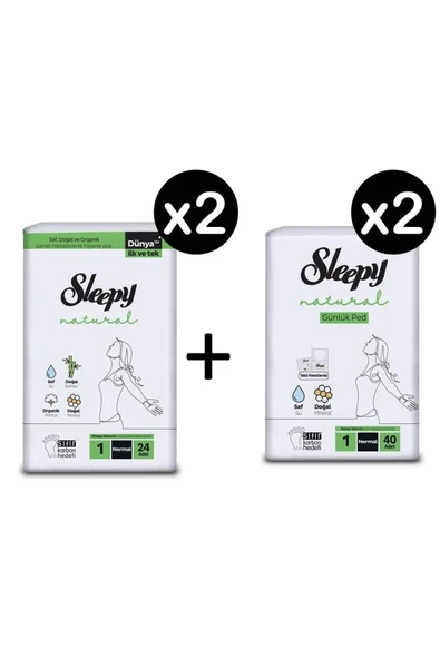Natural Hijyenik Ped Normal 48 Adet Günlük Normal 80 Adet ürün görseli