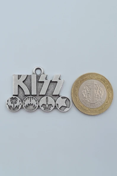 Kiss Gümüş Kaplama Örme Zincir Kolye - Resim 4