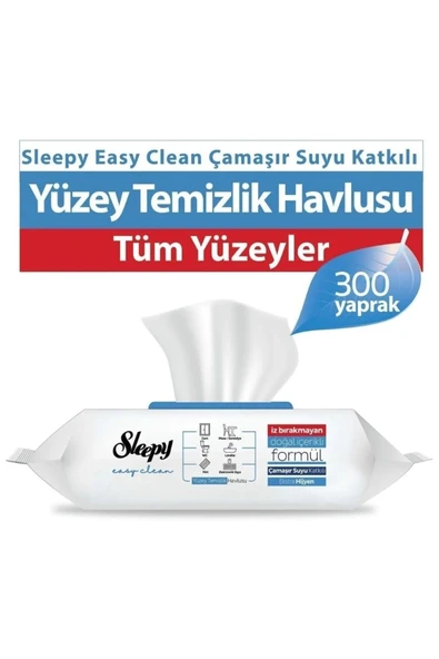 Sleepy Easy Clean Çamaşır Suyu Katkılı Yüzey Temizlik Havlusu 100' lü x 3 Adet ürün görseli