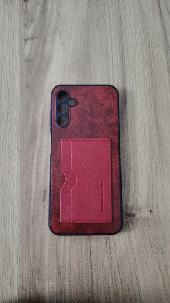 SAMSUNG A14 5G SİLİKON KILIF KART BÖLMELİ DAĞ KIZILI ürün görseli