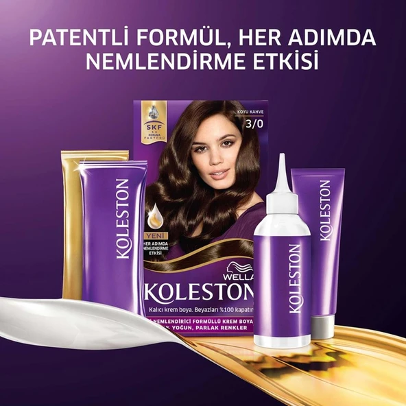Koleston Kit Saç Boyası 3/0 Koyu Kahve - Resim 5