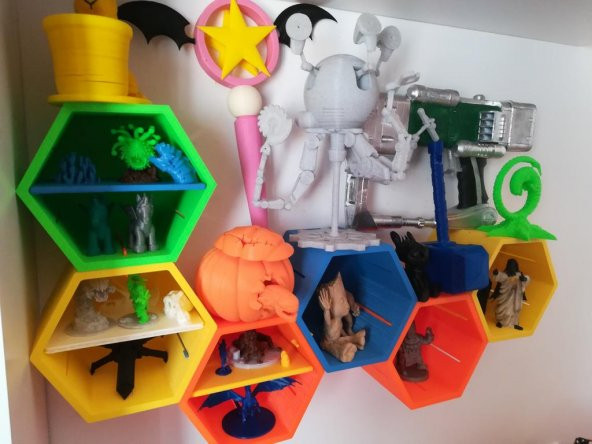 Altıgen Modüler Raf Plastik Aparat - 2