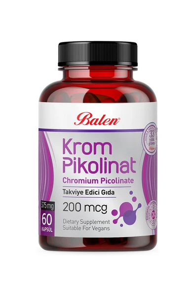 Balen Krom Pikolinat Kapsül 375 Mg 60 Kapsül x 2 Adet ürün görseli 1