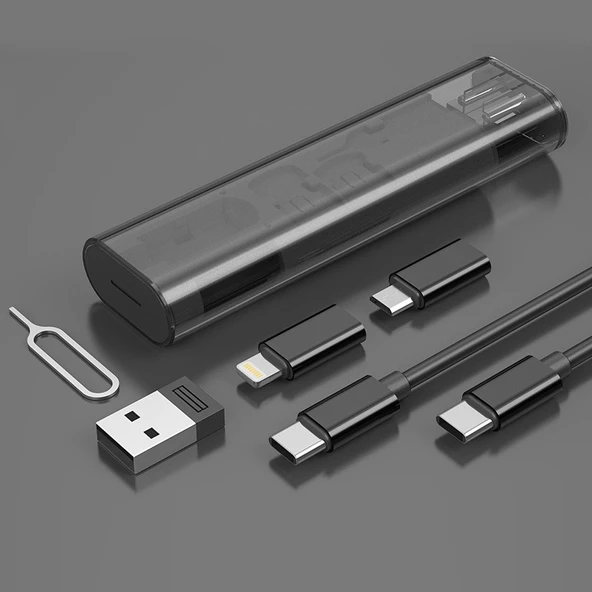 5'i Bir Arada Mini Kablo ve Adaptör Seyahat Kiti - 3
