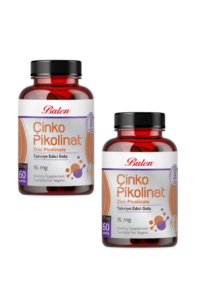 Balen Çinko Pikolinat Kapsül 375 Mg 60 Kapsül x 2 Adet ürün görseli 1