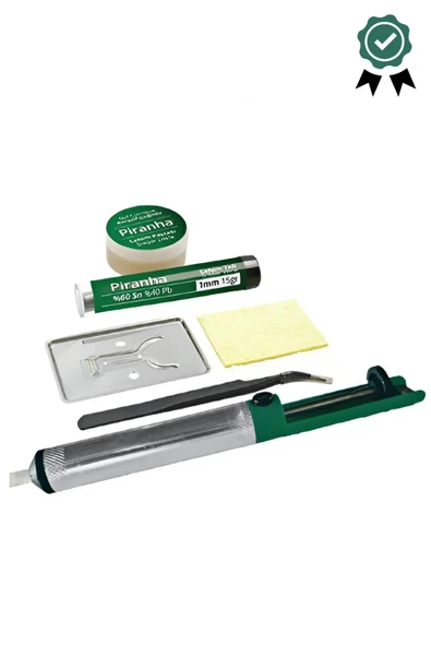 Lehim Makinesi 60W Havya Set Lehim Teli Pasta Stant Sünger Cımbız Lehim Pompası - 2