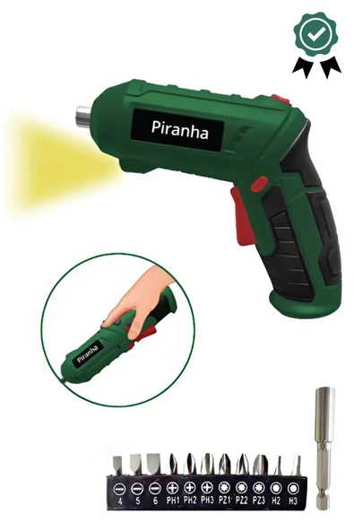 Katlanır Şarjlı Vidalama Işıklı El Aleti Katlanabilir Akülü Yüksek Tork