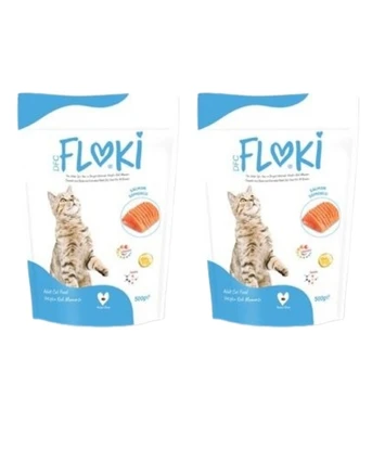 Floki Somonlu Yetişkin Kedi Maması 500 Gr x 2 Adet | Sağlıklı ve Dengeli Beslenme!
