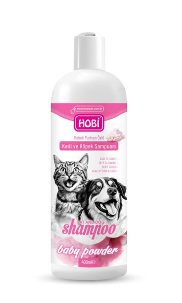 Hobi Bebek Pudrası Kokulu Kedi ve Köpek Şampuanı 400ml - Argan Yağlı ve Nemlendirici