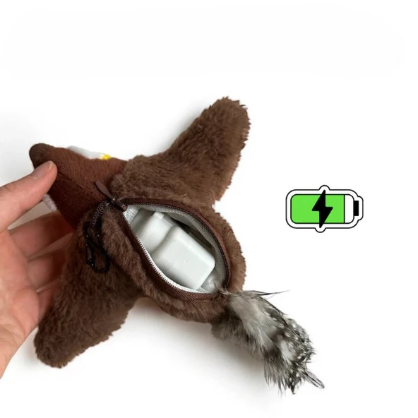 Şarjlı Peluş Uçan Kuş Oyuncak - Resim 3