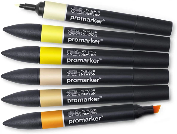 Winsor Newton Promarker 6'lı Yellow Tones - Resim 2
