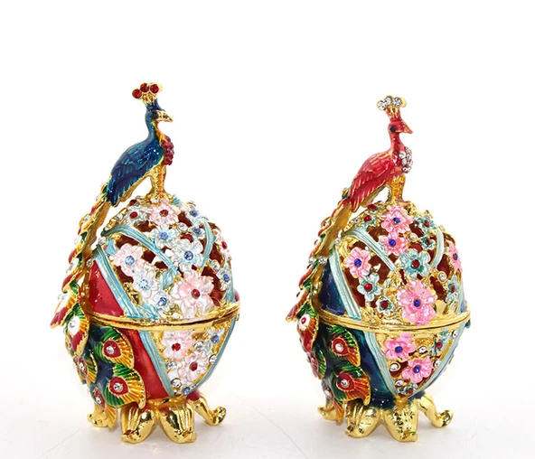 Swarovski Taşlı Tavuskuşu Yumurta