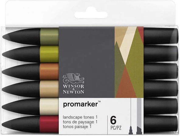 Winsor Newton Promarker 6'lı Landscape Tones / 0290117