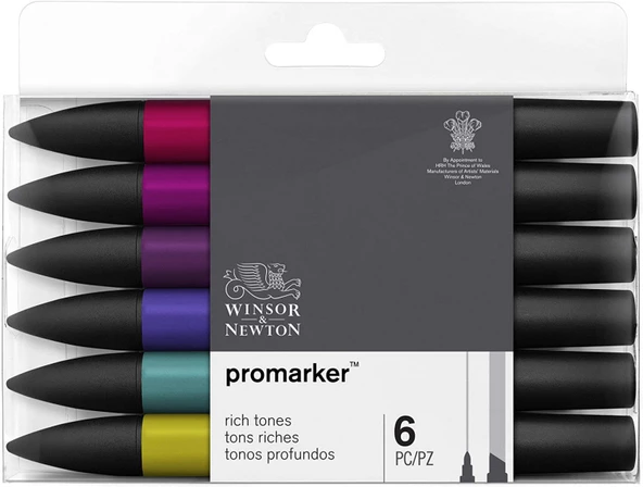 Winsor Newton Promarker 6'lı Rich Tones