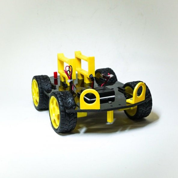 4Wd Robotik Araba Şasi Plastik Aparat