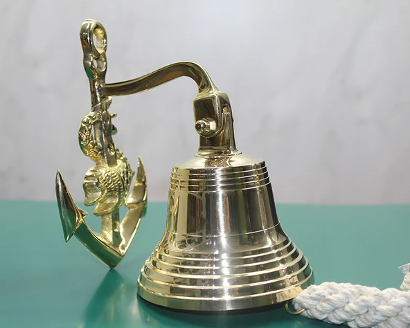 Pirinç Duvara Asmalı Çapalı Çan