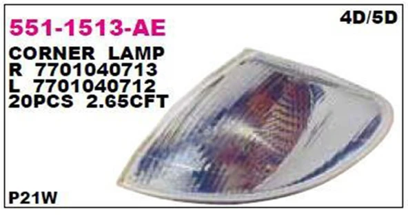 Sinyal Lambası Sol Megan I Bm 96-01
