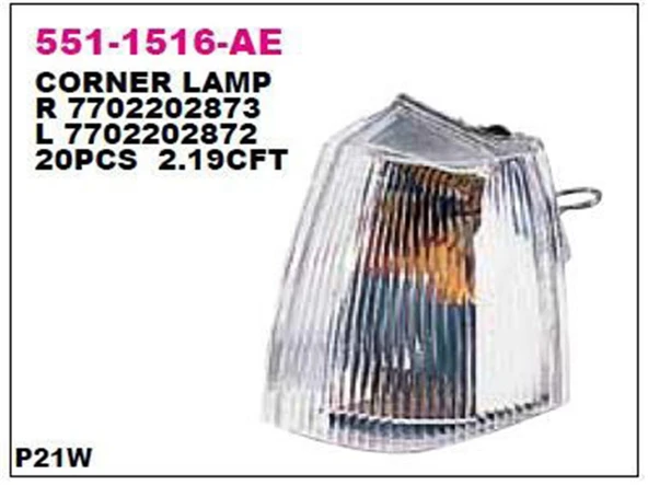 Sinyal Lambası Sol Renault R-11 Bm 93-