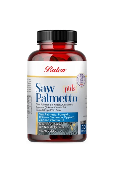 Balen Saw Palmetto Plus Cüce Palm.çin.vit D3 Kapsül 685 mg 80 Kapsül x 2 Adet - Resim 2