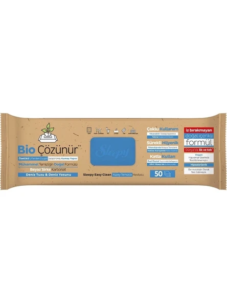 Sleepy Bio Yüzey Temizlik Havlusu 50 Adet Deniz Tuzu Yosun - 3