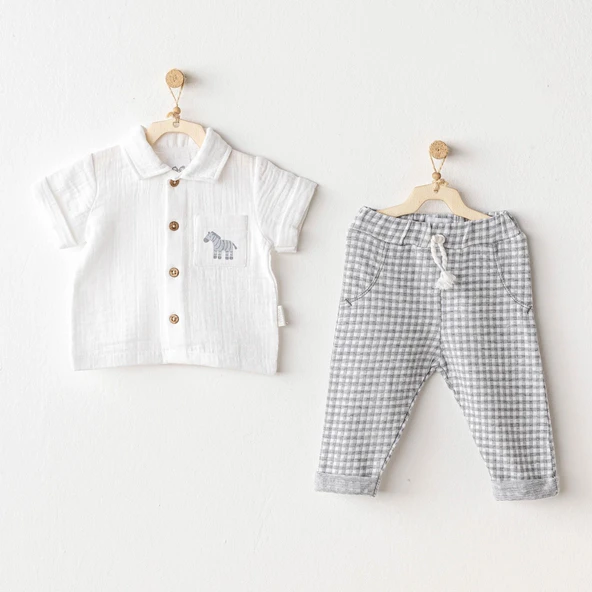 Andywawa AC25813 Little King 2'Li Takım Grey