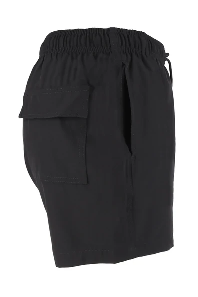 Erkek Deniz Şortu Cepli Pamuklu Polyester Su Yitici Özellik Tahriş Etmeyen Astar Siyah BS-224 - 2