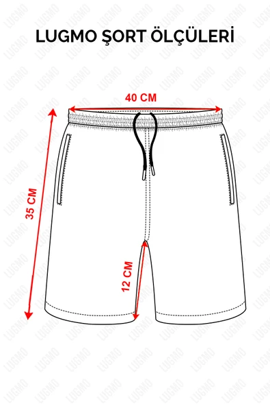 Erkek Deniz Şortu Cepli Pamuklu Polyester Su Yitici Özellik Tahriş Etmeyen Astar Siyah BS-224 - 5