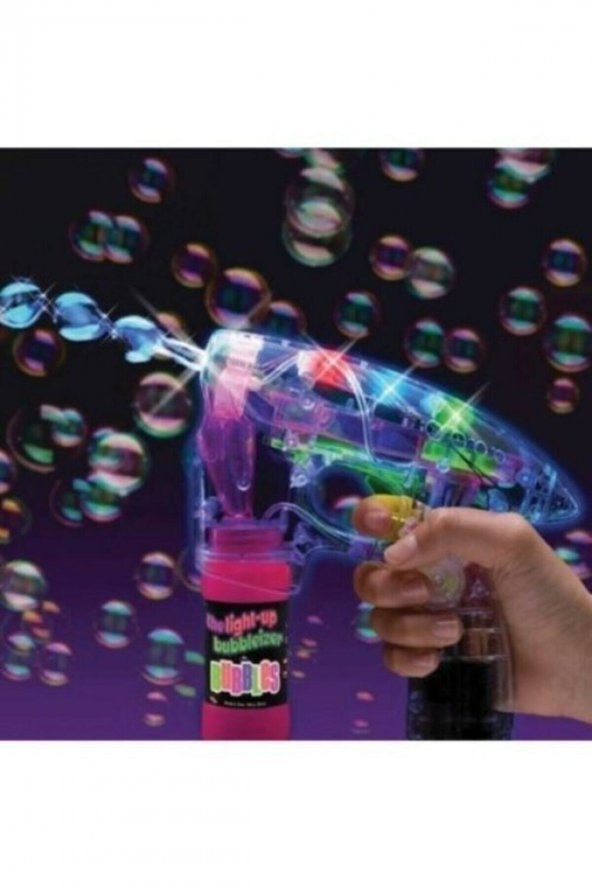 Oyuncak Köpük Tabancası - Baloncuk Tabancası - Bubble Gun Pilli Köpüklü Silah - 2