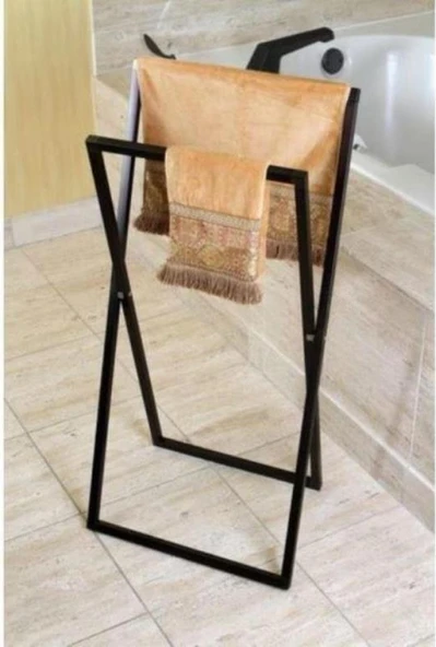 KUZELA  Metal Ayaklı Banyo Havlu Askılık. - 2