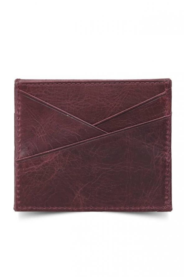 Guard Antik Bordo Hakiki Deri Kartlık P5202 - 4
