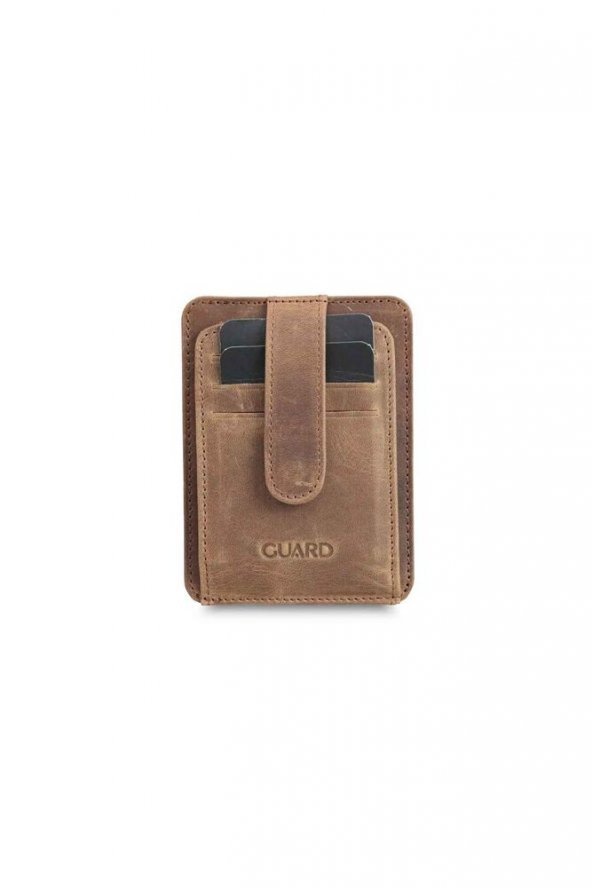 Guard Dikey Crazy Taba Hakiki Deri Kartlık Erkek / Kadın P5171 ürün görseli