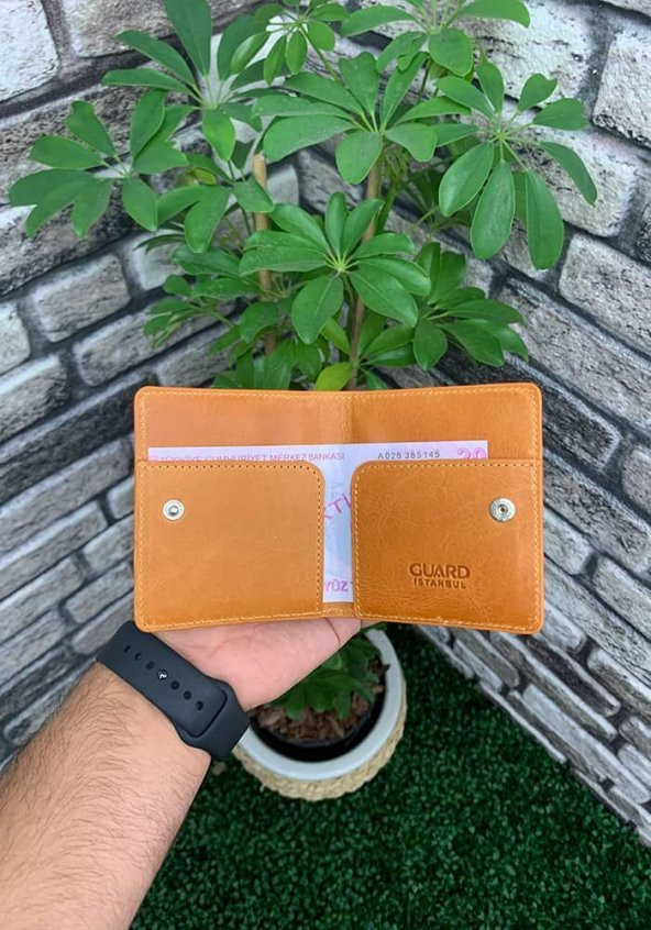 Guard Antik Taba Patlı Tasarım Hakiki Deri Kartlık Erkek / Kadın P5239 - 2
