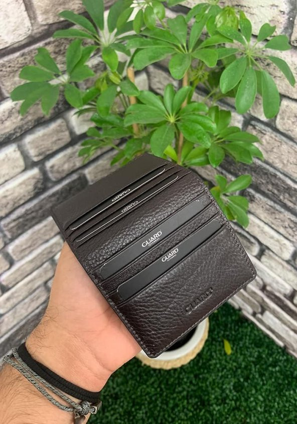 Guard Kahverengi Patlı Tasarım Hakiki Deri Kartlık Erkek / Kadın P5239