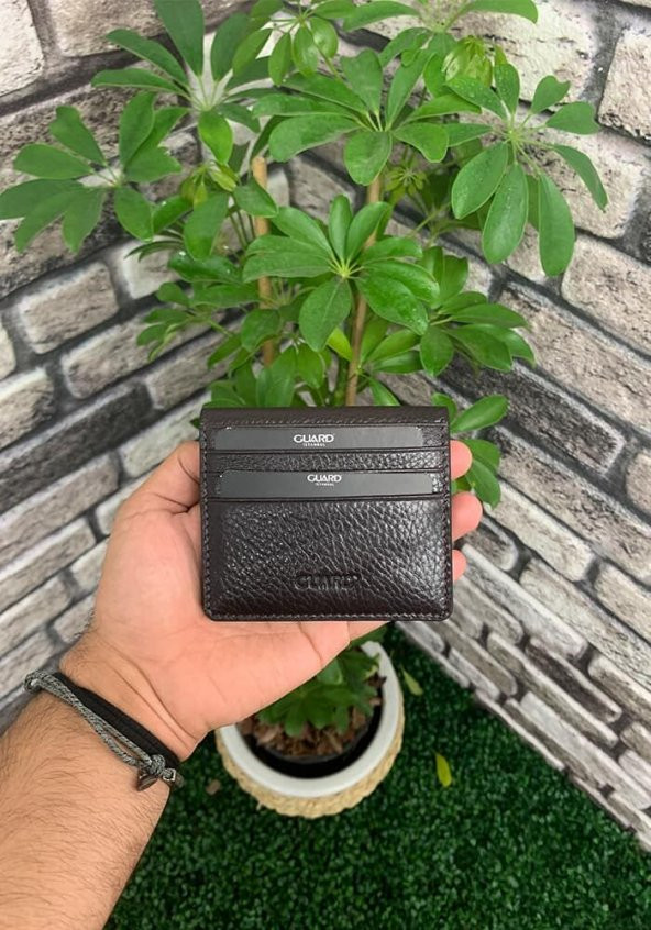 Guard Kahverengi Patlı Tasarım Hakiki Deri Kartlık Erkek / Kadın P5239 - 3