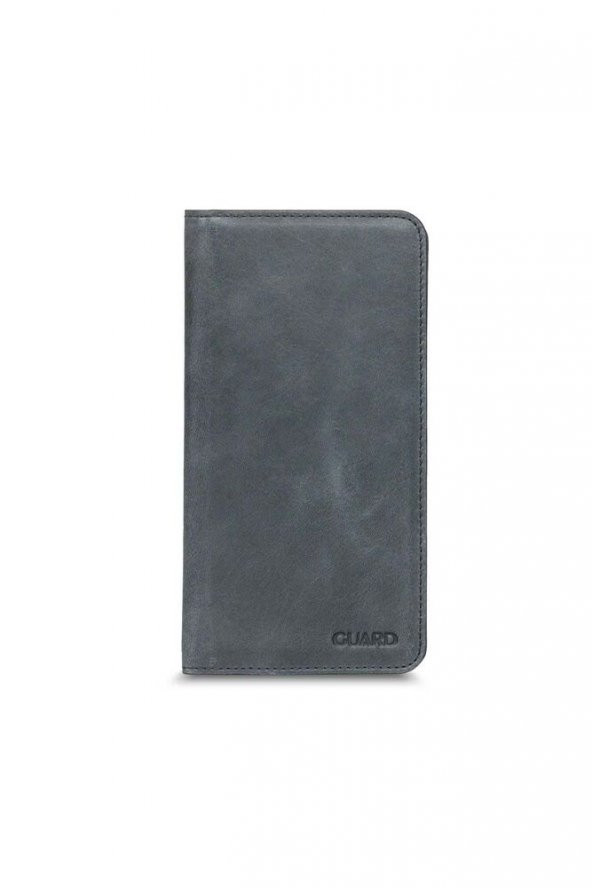 Guard Antik Siyah  Telefon Girişli El Portföyü Hakiki Deri P3028 - 1