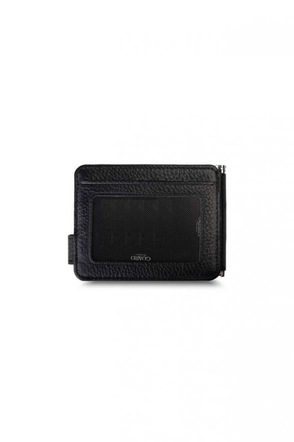 Guard Mat Siyah Klipsli Hakiki Deri Kartlık P5175 - 3