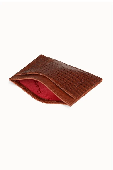 Guard Texas Baskı Taba Hakiki Deri Kartlık Erkek / Kadın P1092 - Resim 7