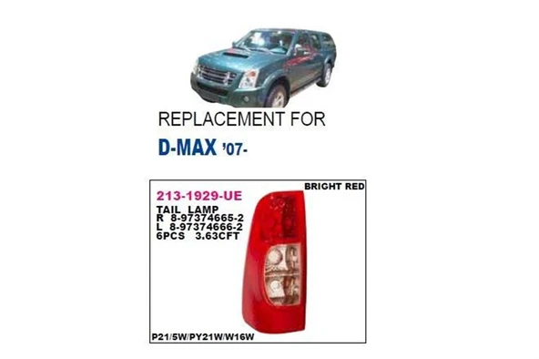 Stop Lambası Sağ Dmax (Tfr, Tfs) 2.5 Ditd:3.0 Ditd 07-11