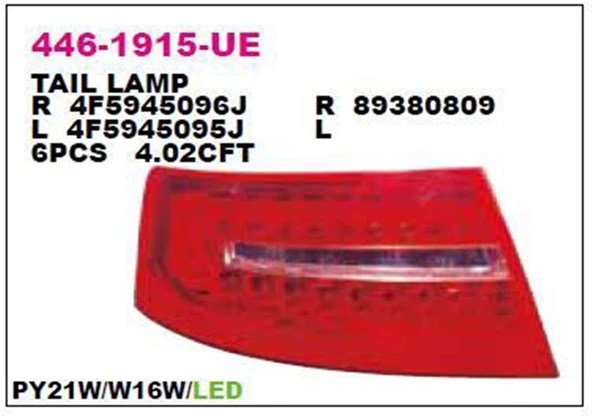 Stop Lambası Dış Sağ A6 Bm 08-11