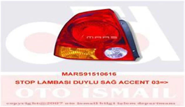 Stop Sağ Accent 08/02-11/05
