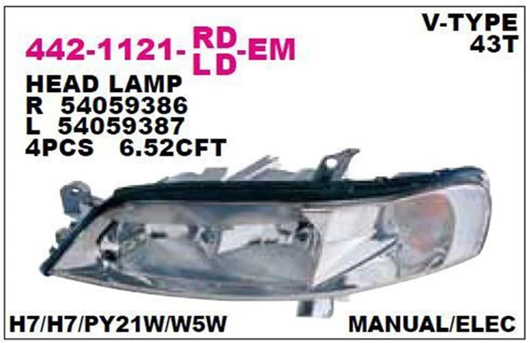 Far Sağ Vectra B Bm 99-01