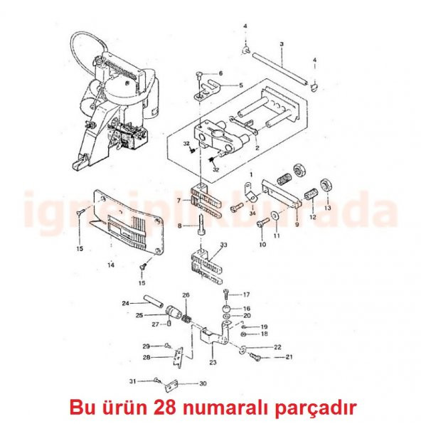 Çuval Ağzı Dikiş Makinesi Hareketli Üst Bıçak - 2