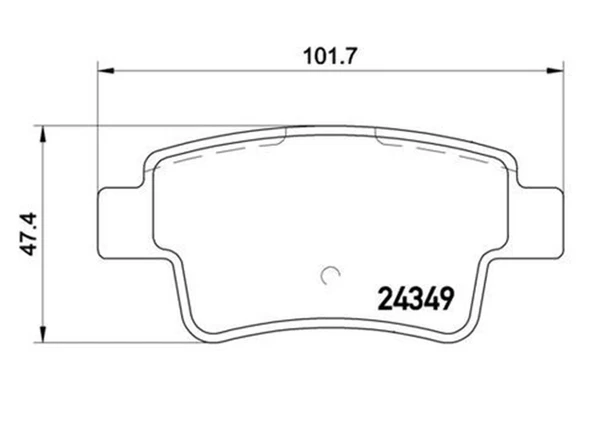 Fren Balatası Arka  Fıat  Grande Punto 10/ 05-/ Opel  Corsa D 1.7 Cdtı 06-