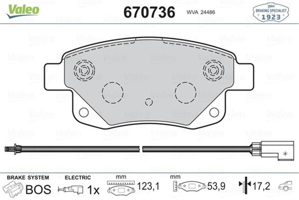 Arka Fren Balatası Transıt V347-V348 06 11 Fıslı