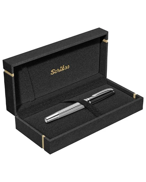 Scrikss Pera 477 Dolma Kalem Siyah Krom M Uç