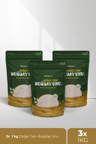 Doğal Tam Buğday Unu (3x1 kg ) ürün görseli