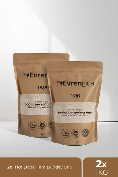 Doğal Tam Buğday Unu (2x1 KG)