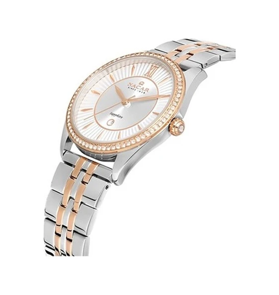 Nacar Nc34-39b677-esms Quartz Çelik Rose/gri 33 Mm Kadın Kol Saati - 3