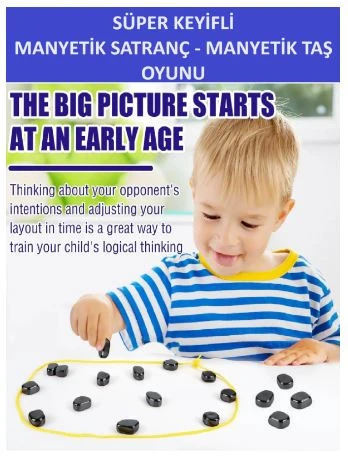Süper Keyifli Manyetik Satranç-20 Taşlı Manyetik(Güçlü) Taş Oyunu - 7